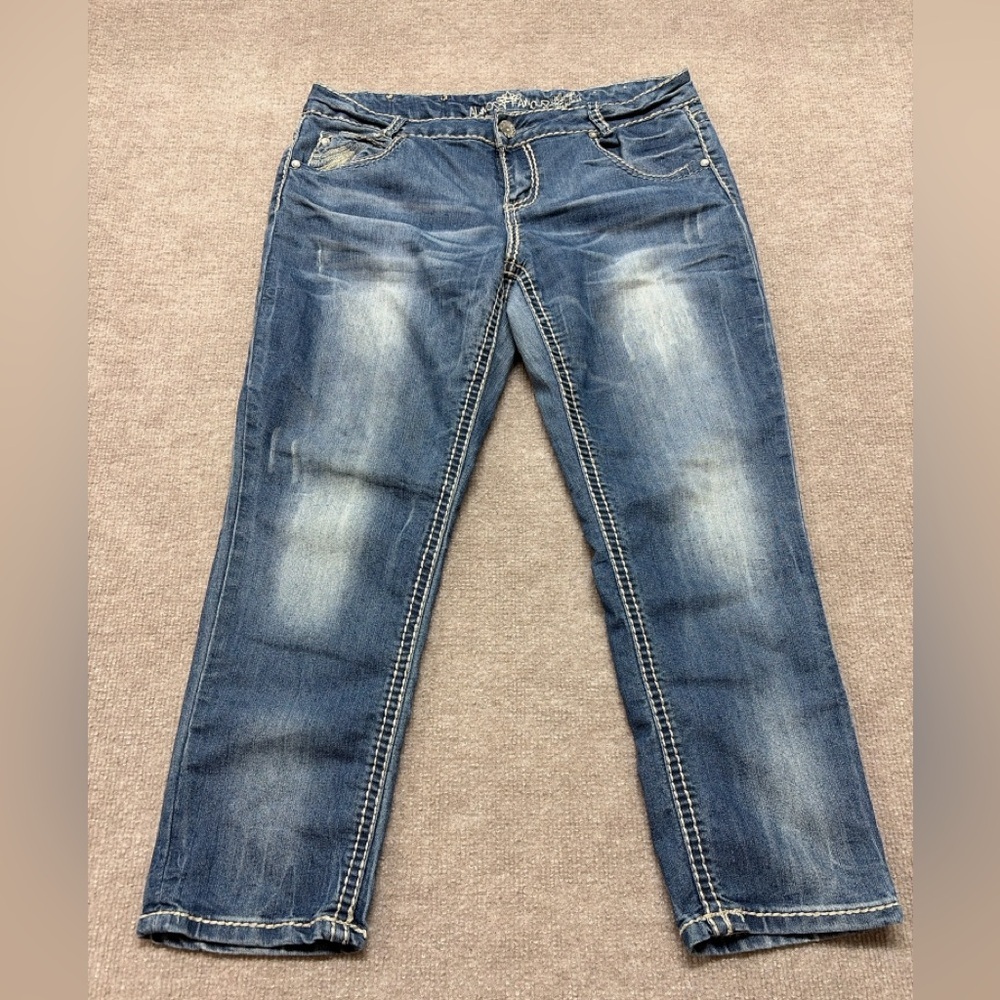 Almost Famous Dark Blue Denim with Cream Stitching 1673